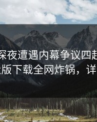 网红在深夜遭遇内幕争议四起，汤头条轻量版下载全网炸锅，详情揭秘