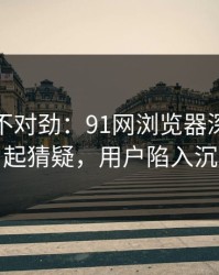 越看越不对劲：91网浏览器深夜更新引起猜疑，用户陷入沉默