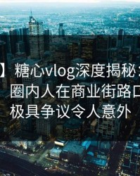 【紧急】糖心vlog深度揭秘：爆料风波背后，圈内人在商业街路口的角色极具争议令人意外